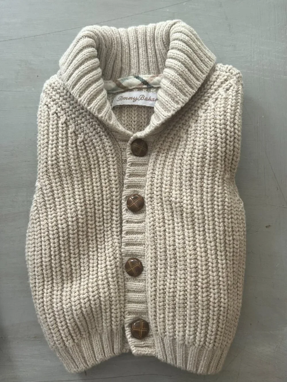 Tommy Bahama Baby Boy Chunky Ribbed Cardigan Sweater Size 3-6 Months iPreppy