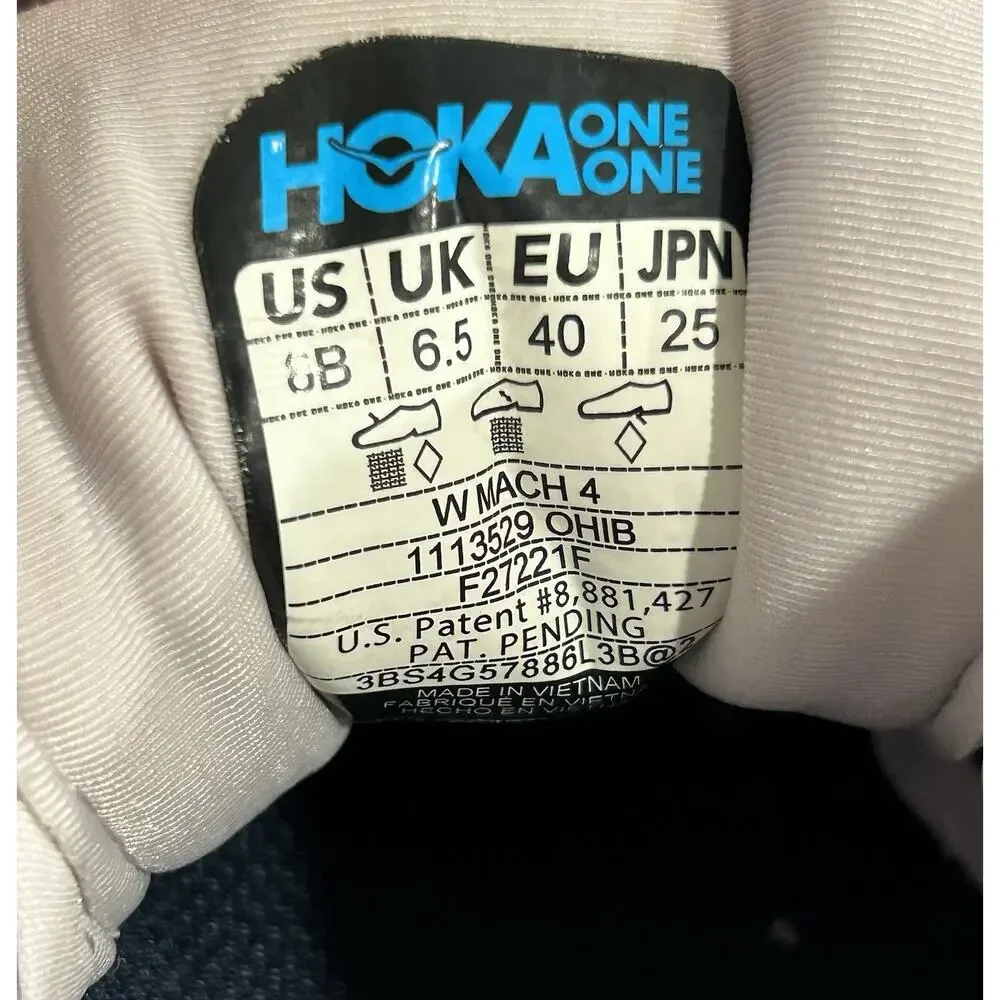 Hoka One One Shoes Womens Size 8B Mach 4 Orchid Running Sneakers 1113529 OHIB