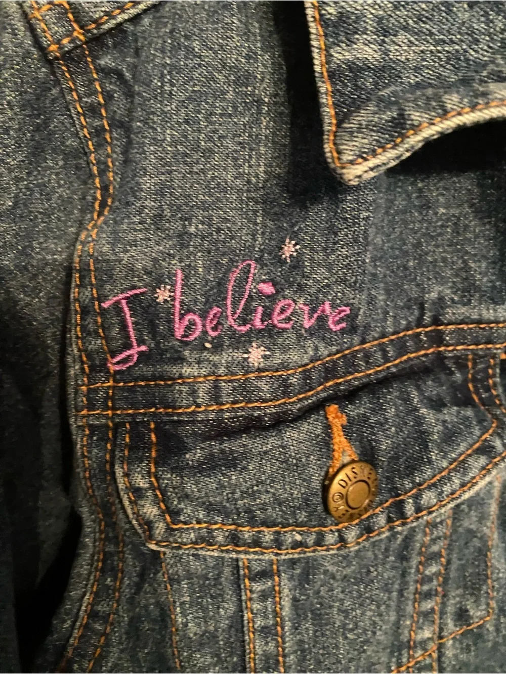 Disney Vintage Tinker Bell Embroidered Denim Jacket
