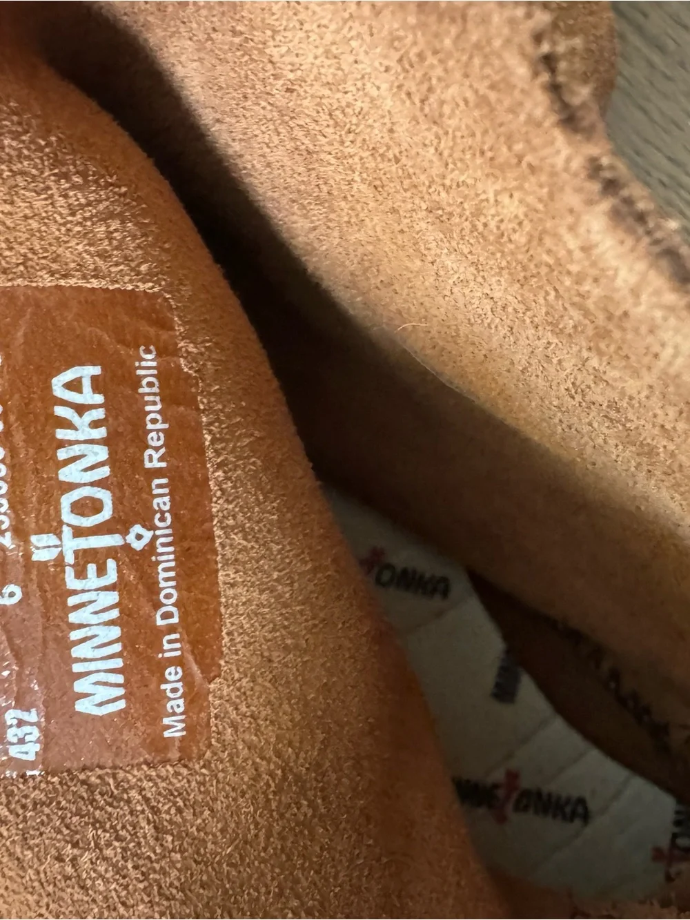 Minnetonka suede moccasin