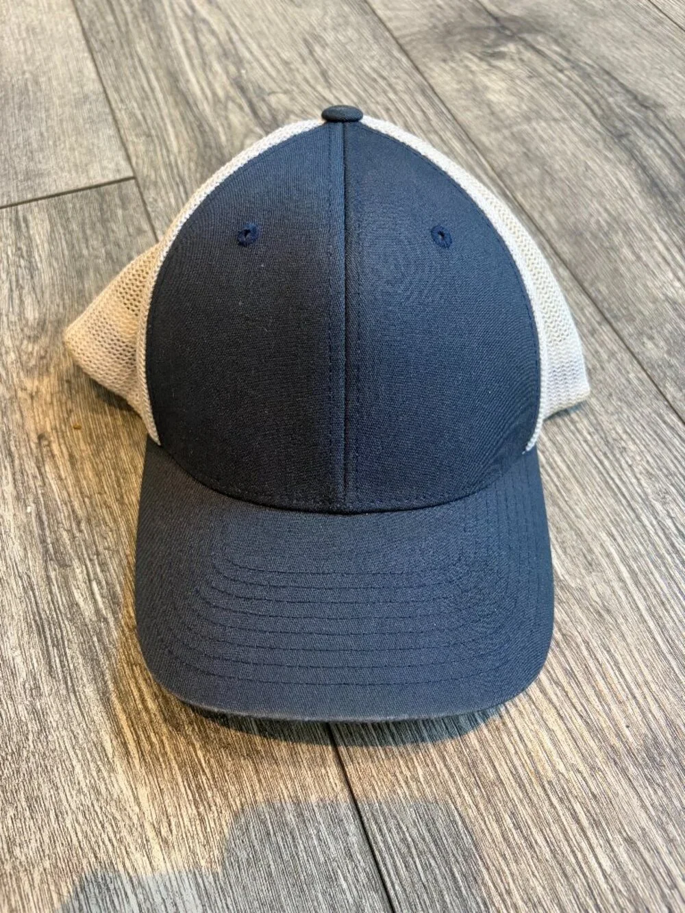 Mesh Flex Fit Blue and White Unisex Hat Cap