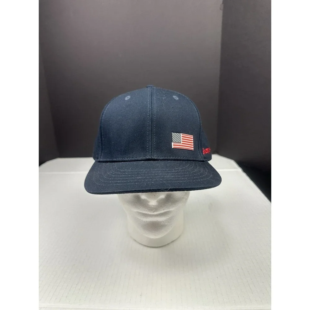 Snap On Tools Hat Navy Blue Adjustable OSFA Structured USA Flag K-Products