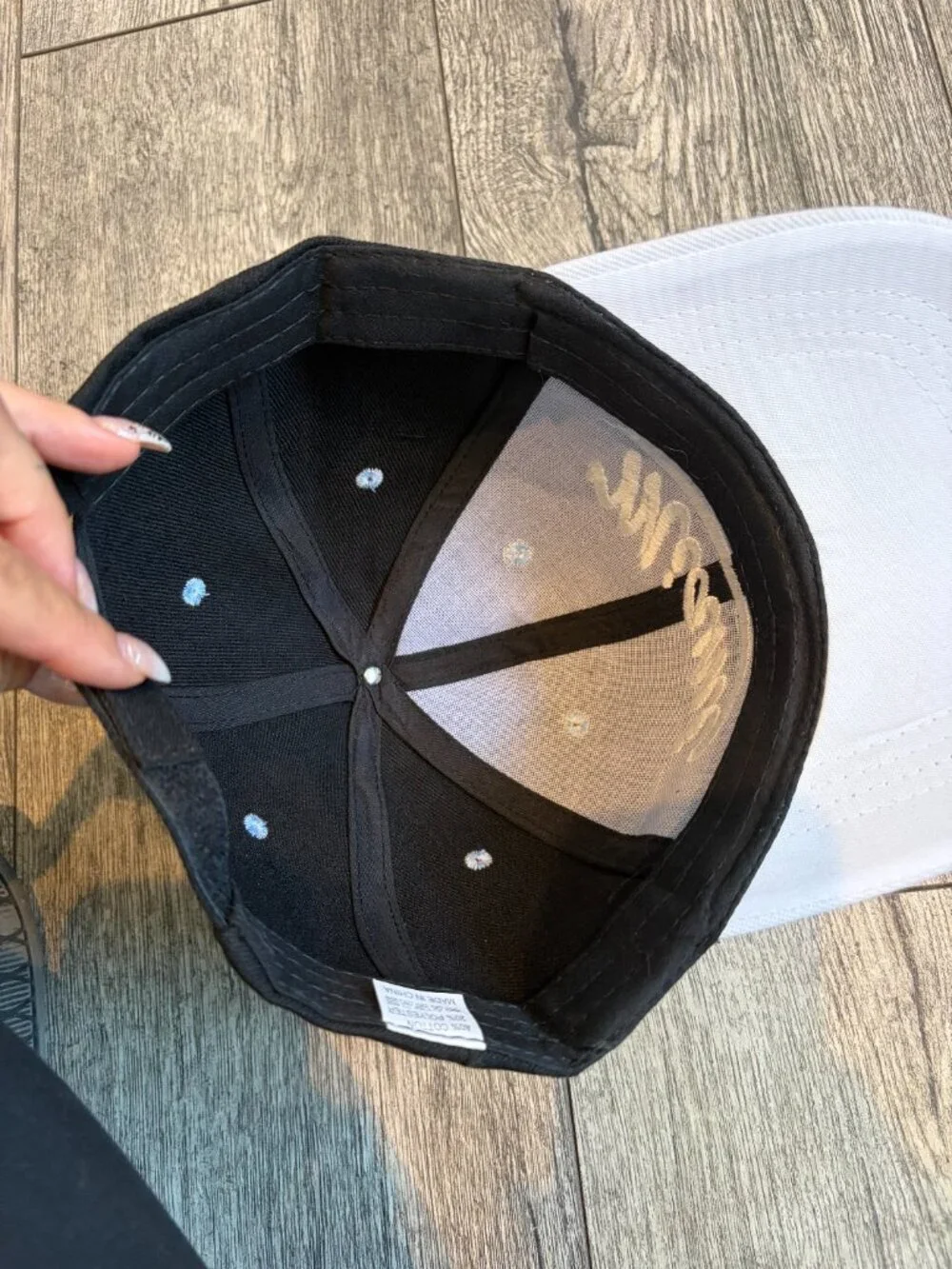 Black and White Miami Hat Cap Velcro
