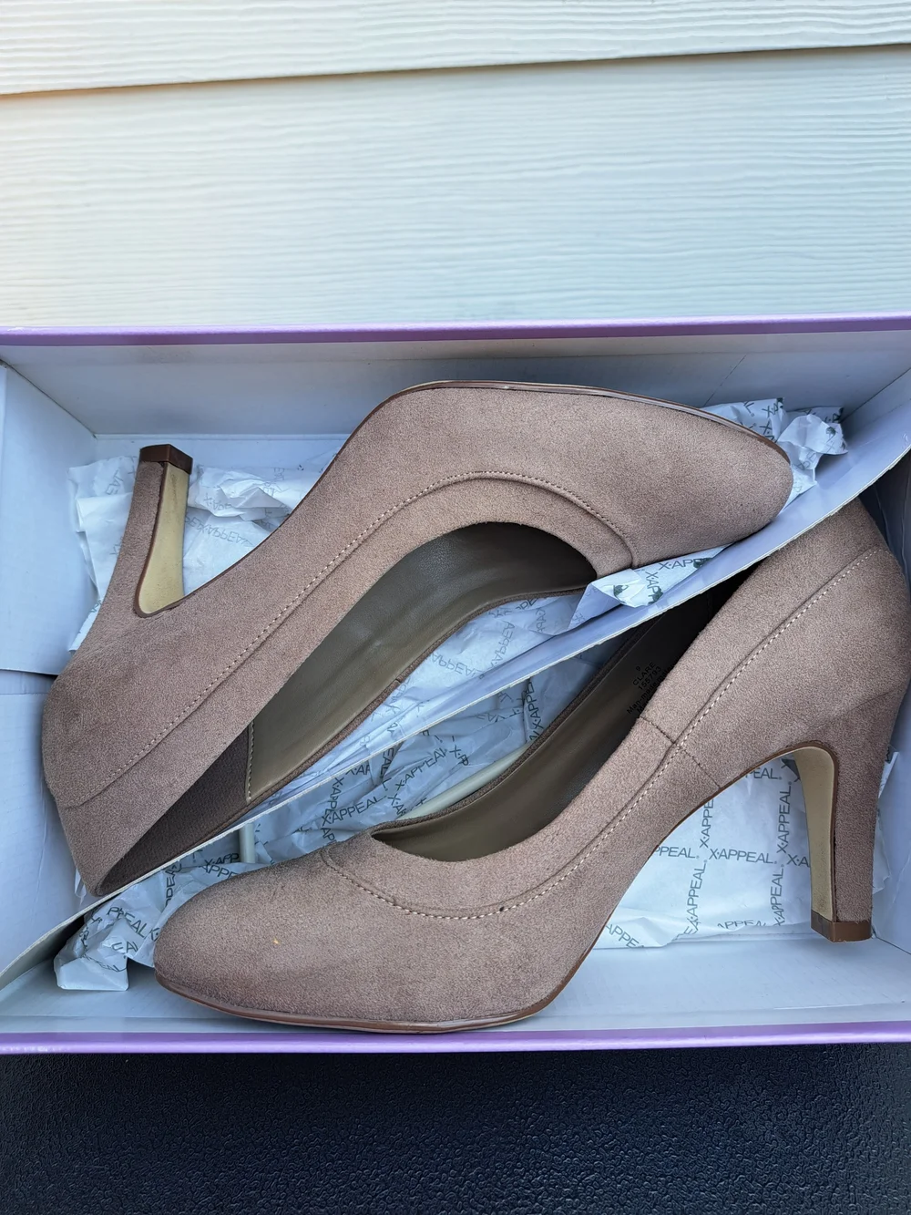 X-Appeal Women's Taupe Suede Classic Pumps