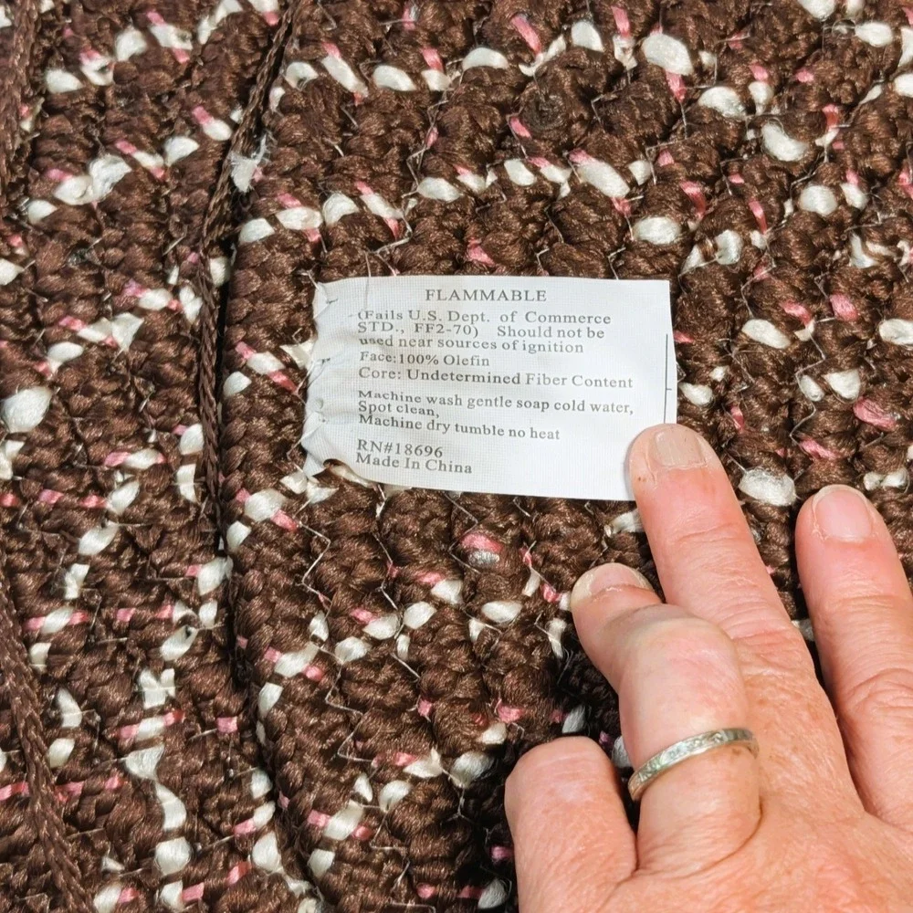 Set of Colonial Mills Chair Pads 100% Olefin Brown