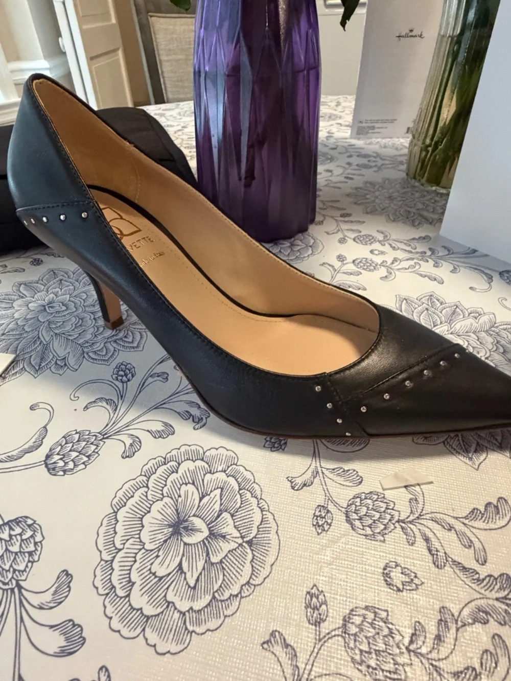 Mavette black stilettos, size 39 1/2