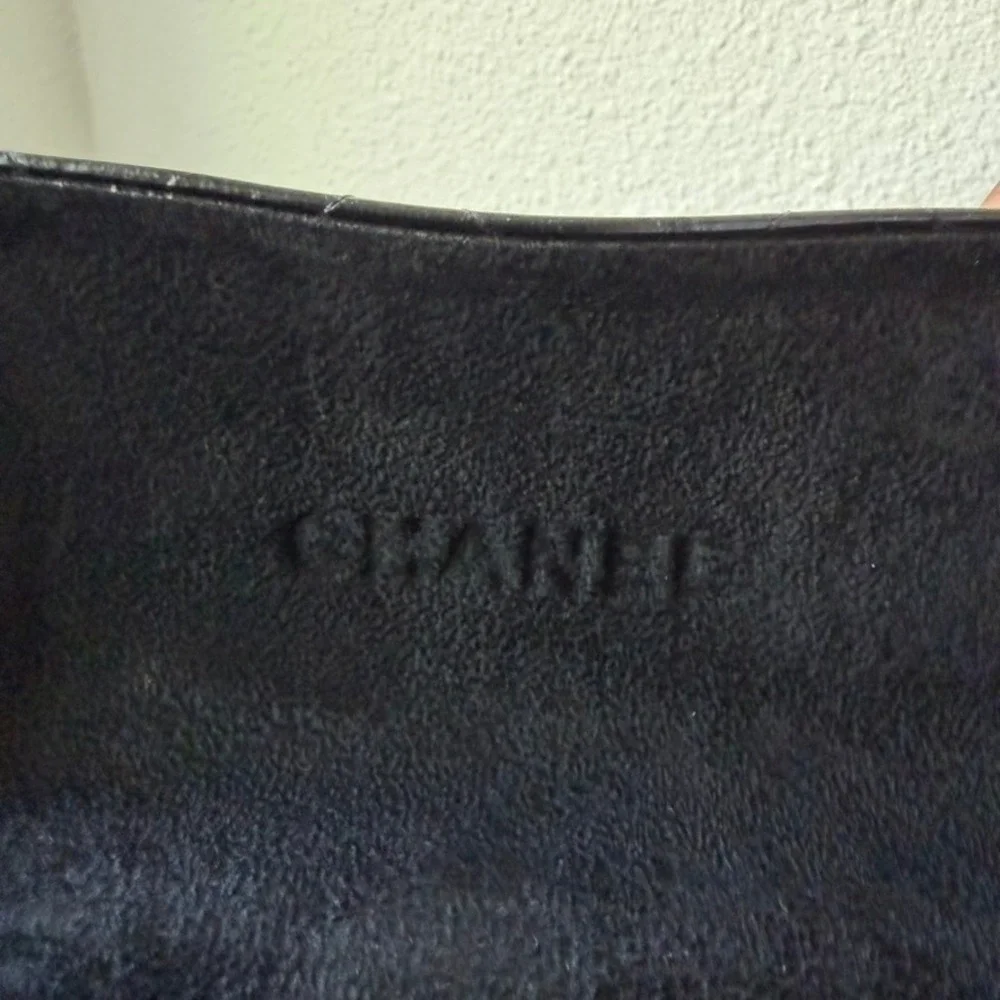 Chanel Sunglasses Case Only Black Quilted Leather CC Logo Clamshell
