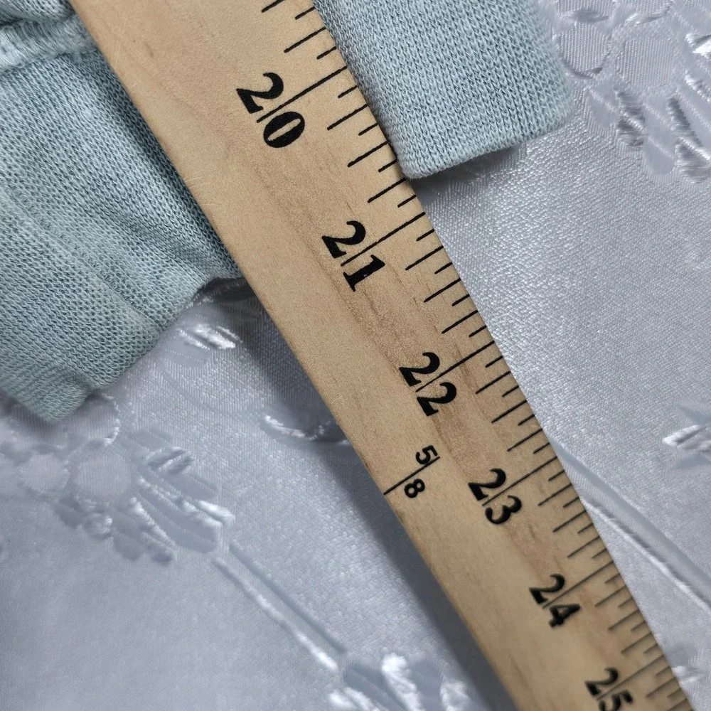 Wrap London Funnel Neck Hemp Organic Cotton Sweatshirt Light Blue US 12 WT63