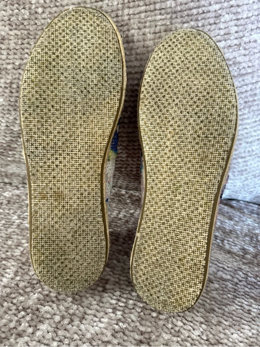 TOMS Women's Palmera Rainbow Crochet Lace Flats Slip On Sz 8