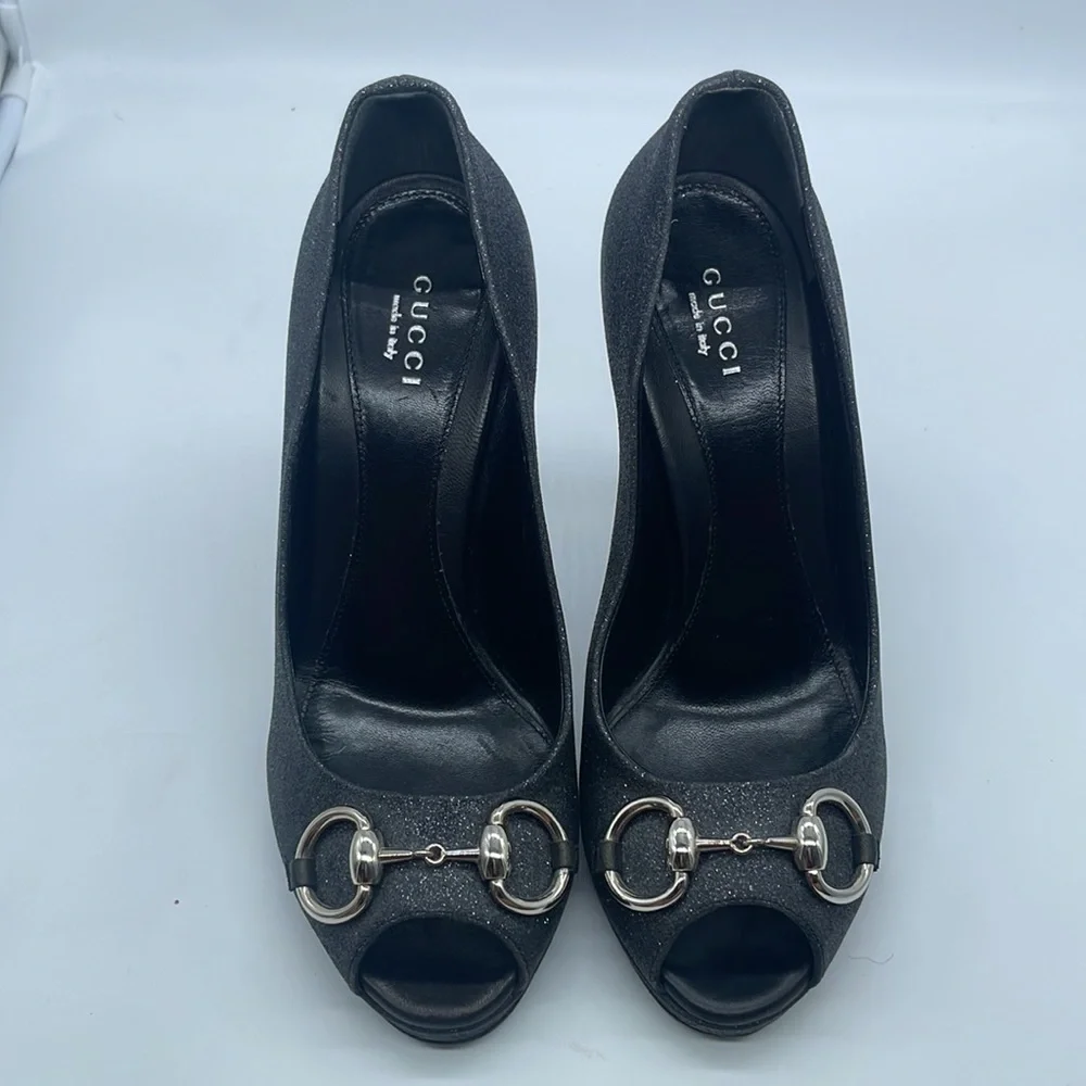 Gucci black leather