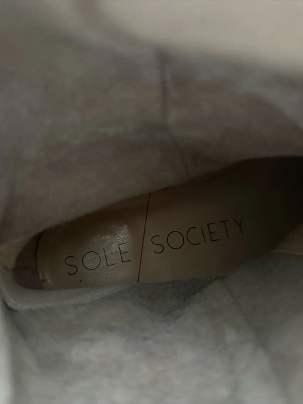 Sole Society Taupe Suede Fold-Over Ankle Boots