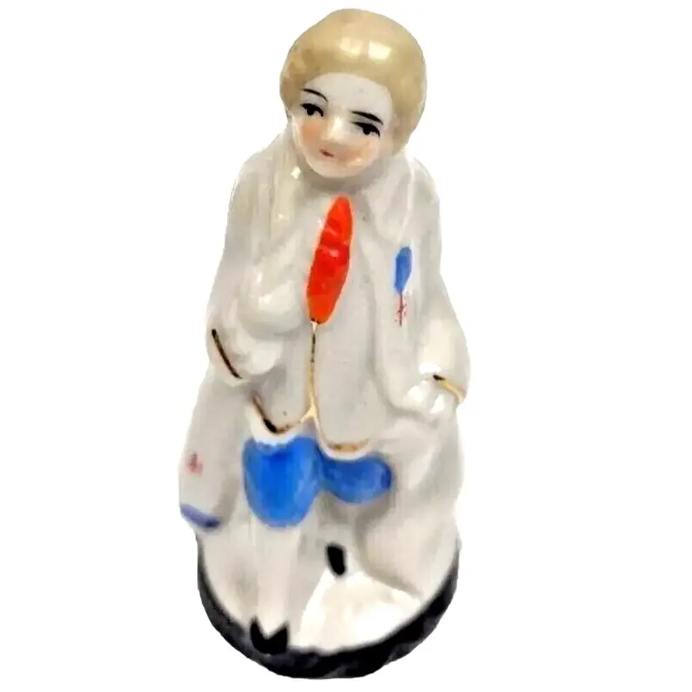 Pico Made in Occupied Japan Miniature Ceramic Porcelain Colonial Man Antique