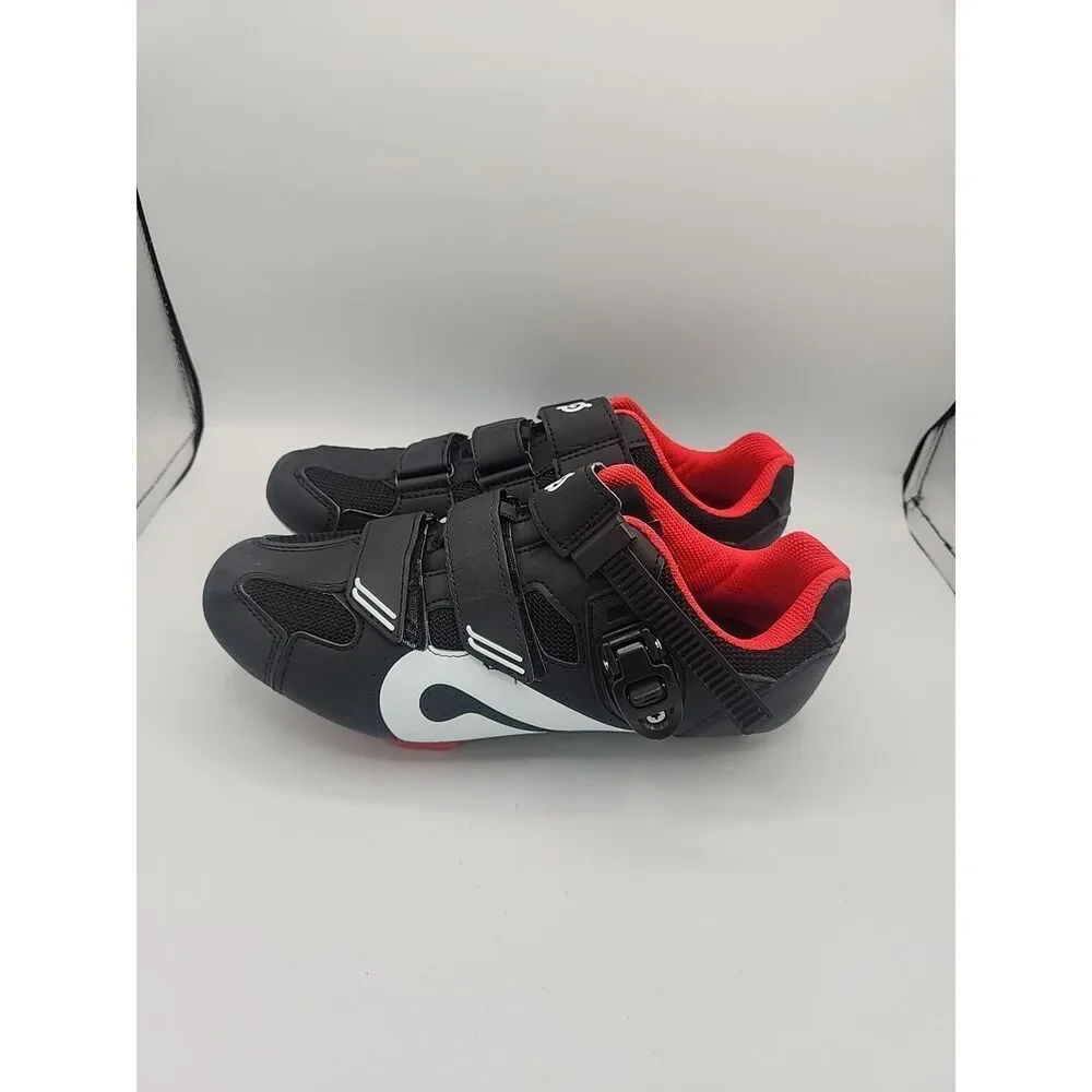 Peloton Unisex Adults Size 42 Cycling Sneakers - Black / Red / White