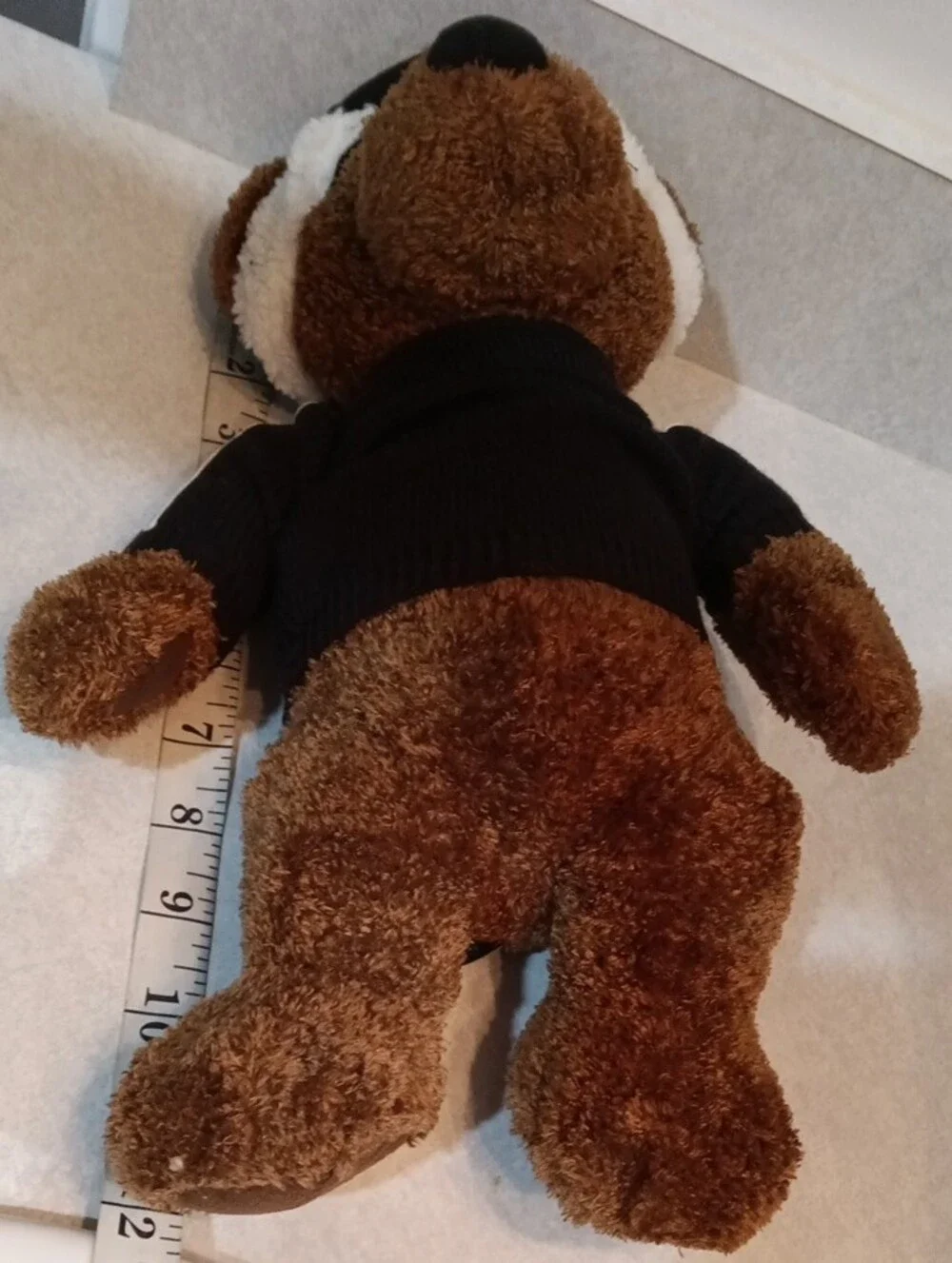 Eddie Bauer Brown Plush Bear Footpad with Black Embroidered Logo