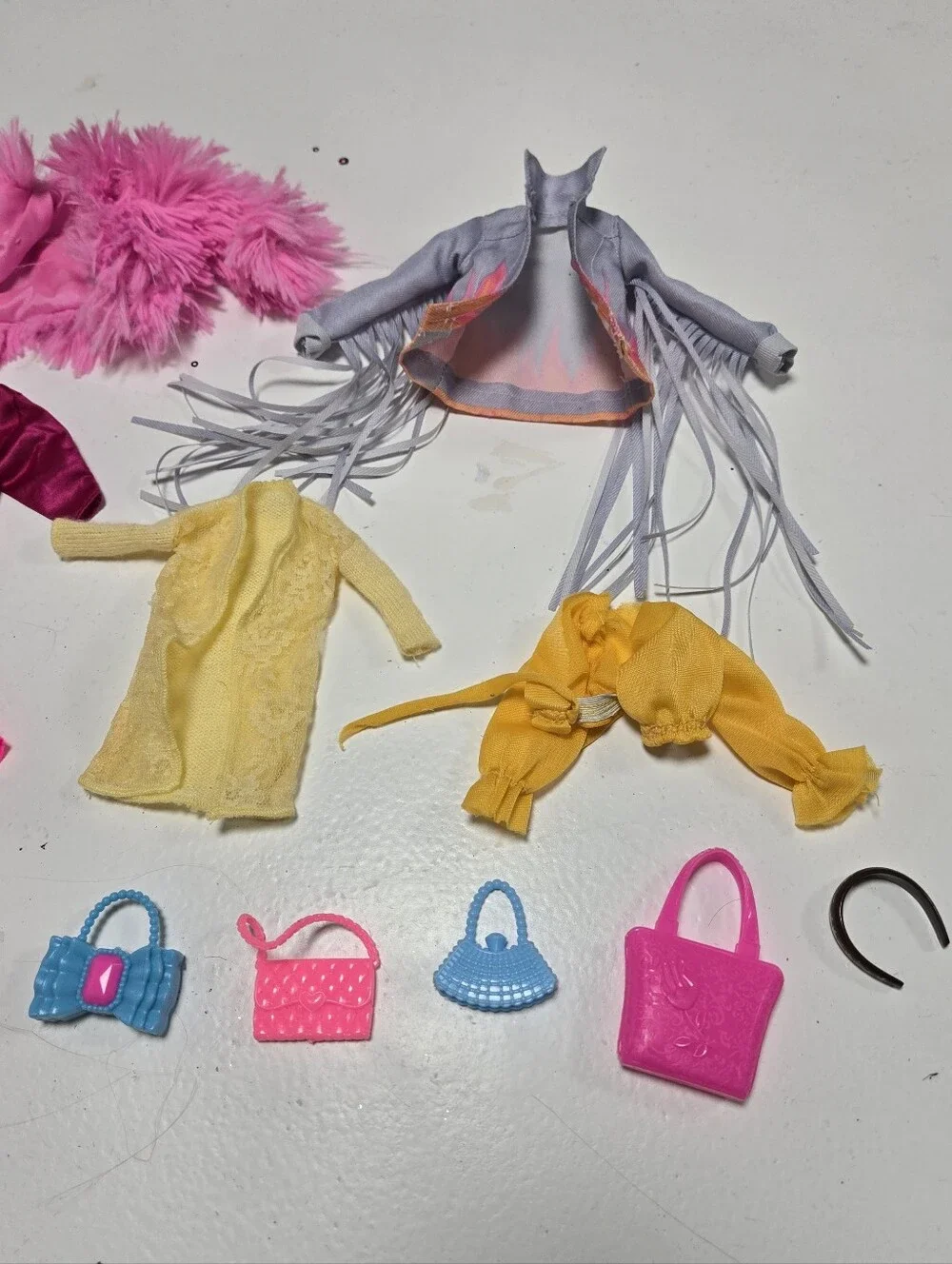 Unbranded 11 Assorted Doll Clothing For Barbie Dolls Cardigans Jackets Purses