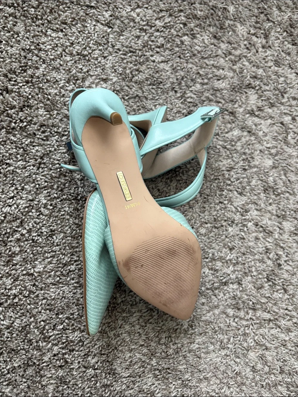 Louise et Cie Mint Green Pointed Slingback Pumps