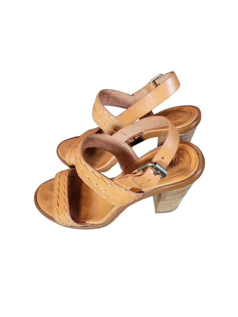 Madewell Hutton Women's  Tan Leather Block Stacked 4