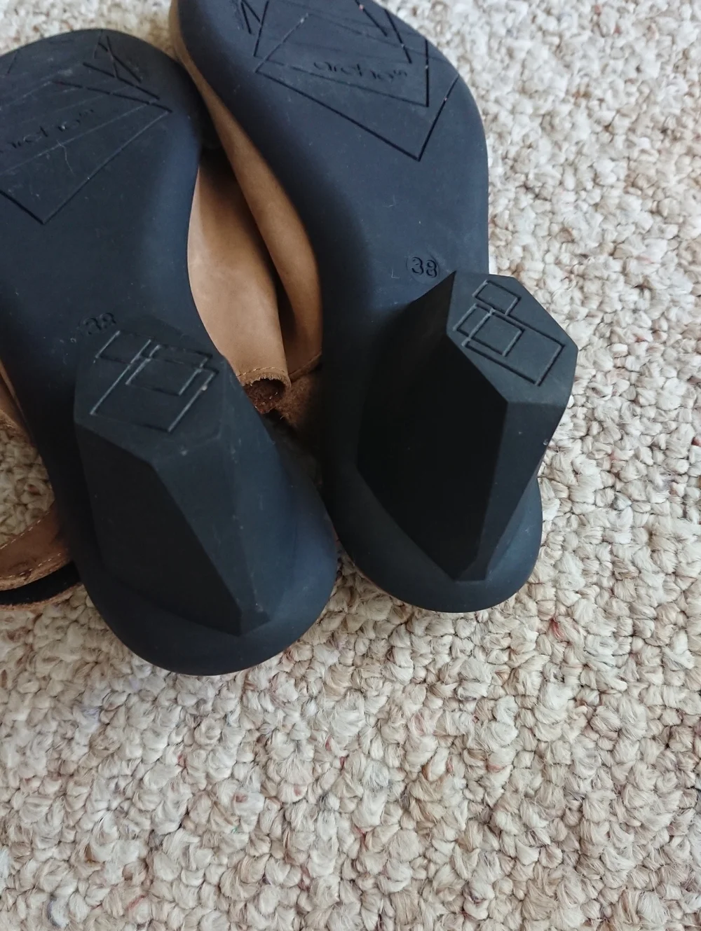 Arche Enexor Cutout Slingback brown suede leather Mid-Heel Sandals size 7.5