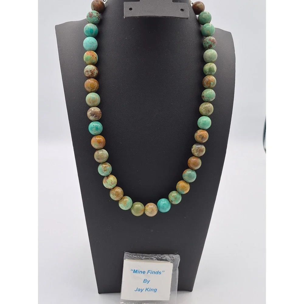 Jay King Mine Finds Necklace Turquoise Sterling Silver Hook Clasp Artisan