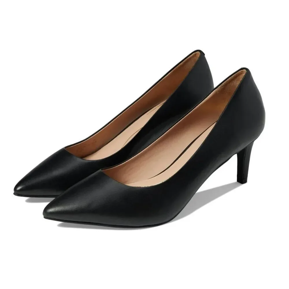 Cole Haan Vandam black leather 3” pumps size 10