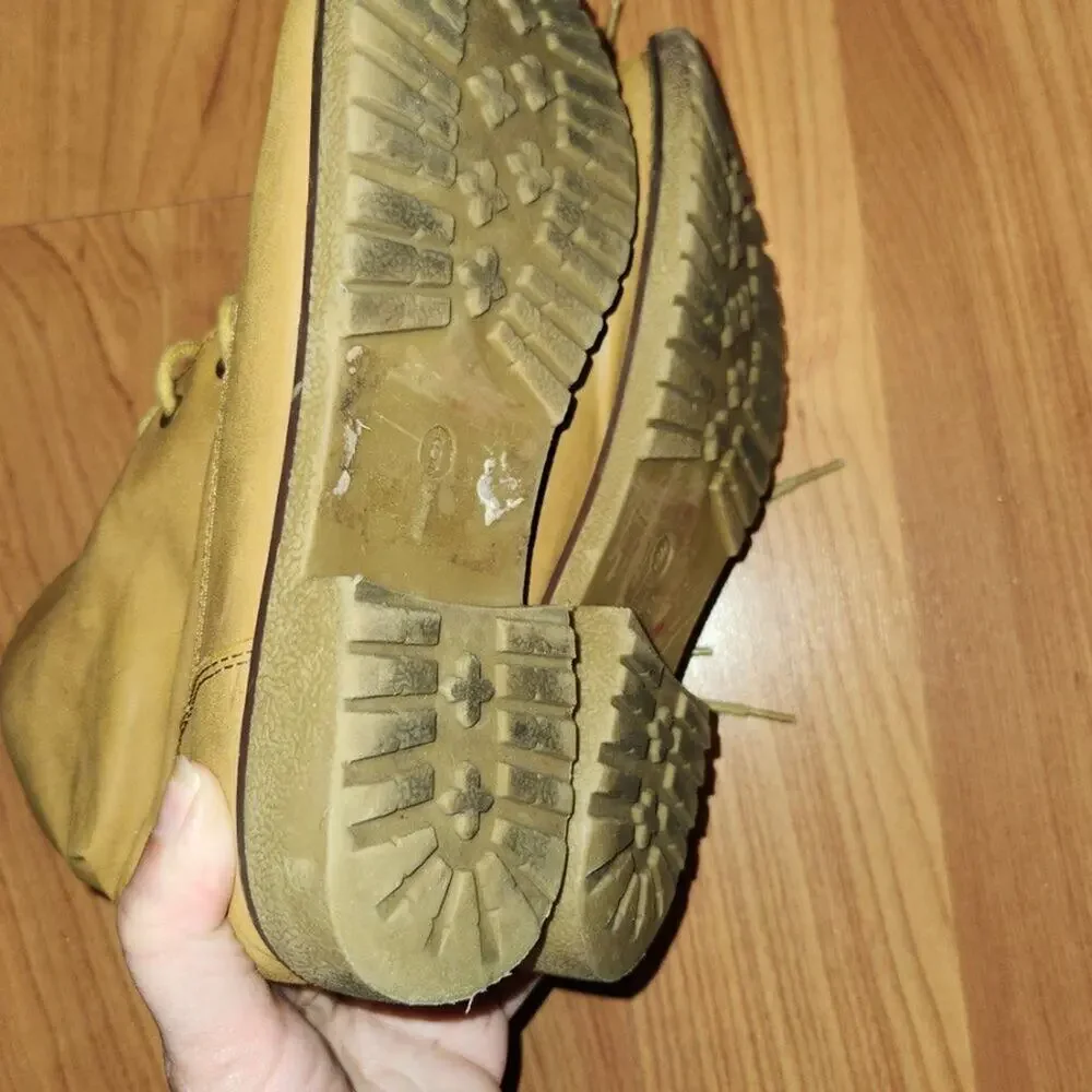 Mid Calf Boots on low heels sz6 Lace Up || EUC