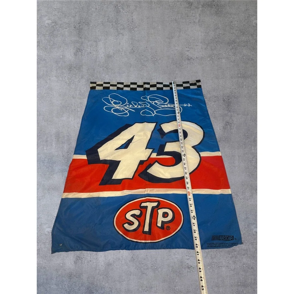 HTF Vintage 90's NASCAR Richard Petty Flag Blue STP #43 Racing 40x28 Banner
