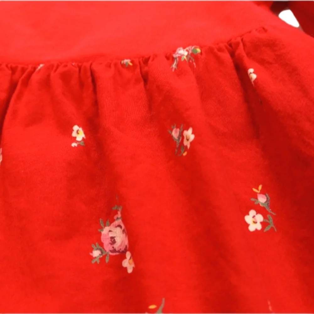 GAP Shirt Long Sleeve Flower Print Size 12-18 Months
