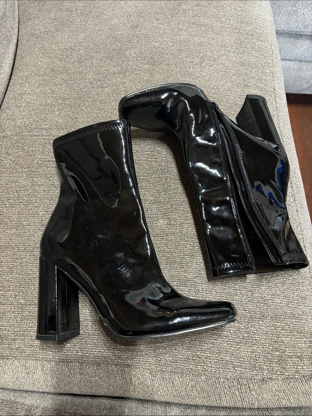 Steve Madden Block Heel Ankle Boots - Black