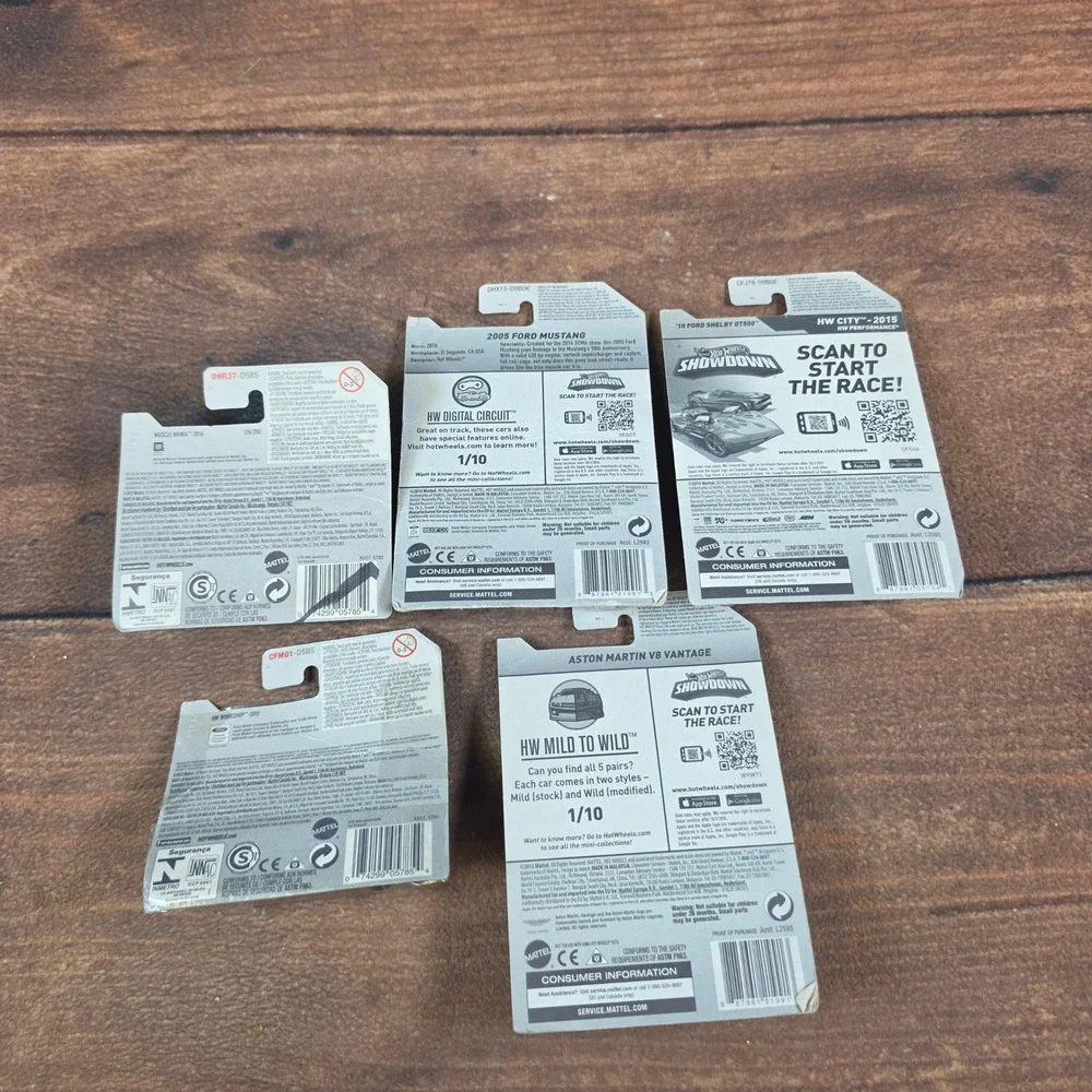 Hot Wheels Toy Cars Kids 1:64 Multicolor Good Diecast Mustang Camaro Lot of 5