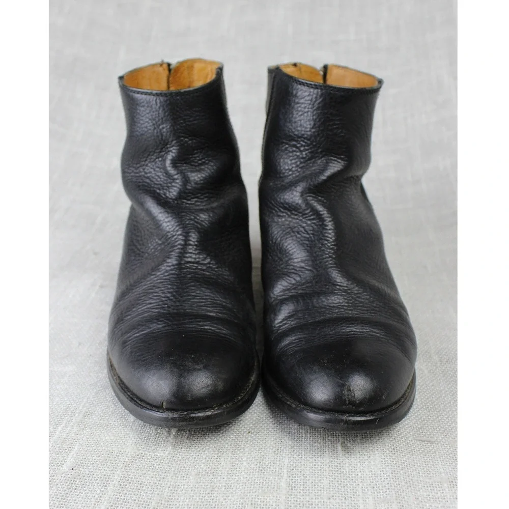 Madewell Hayes Black Leather Ankle Boots B2064 Size 7 Dead Stock Discontinued