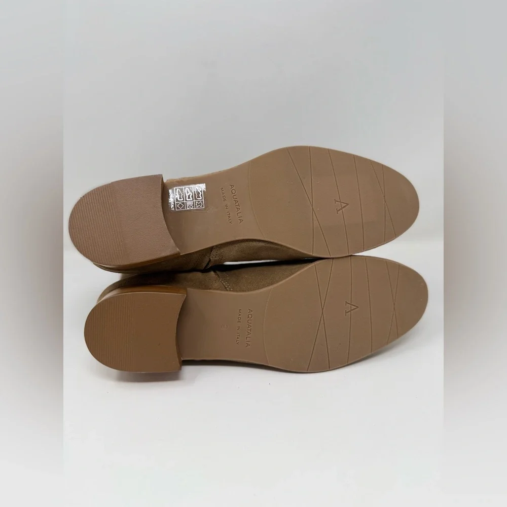 New Aquatalia Sahara Weatherproof Bootie Brown Suede Sz 9