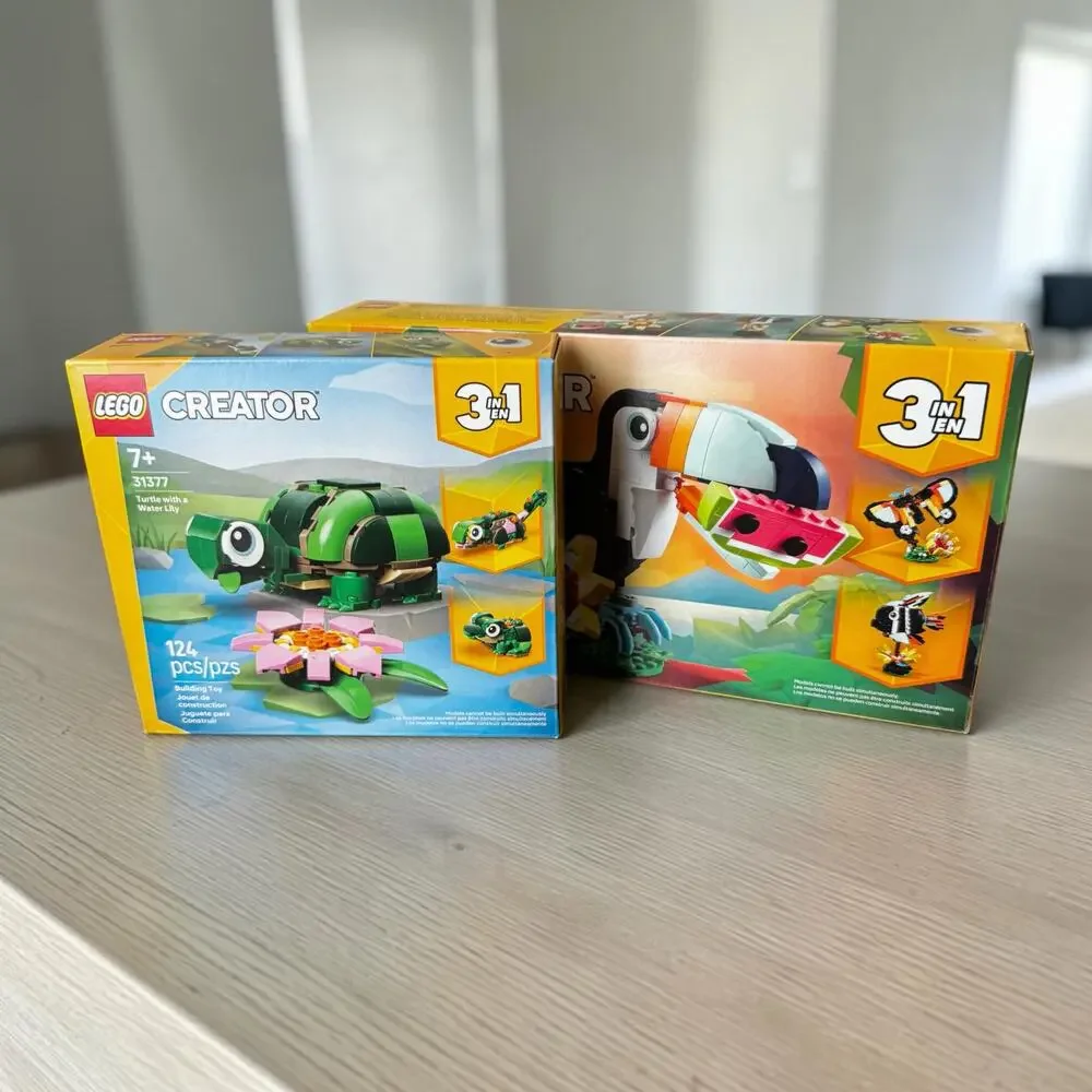 LEGO Creator 3 in 1 Animal Set Lot Tropical Toucan Turtle Water Lily New Sealed