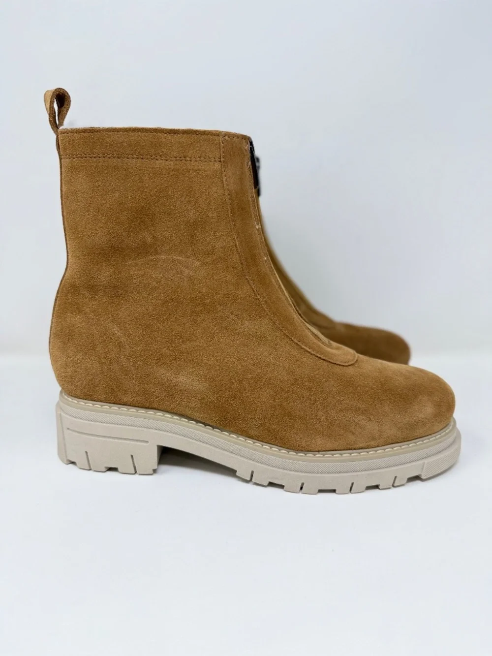 New La Canadienne Delta City Dry Zip Boots Toffee Sz 9.5