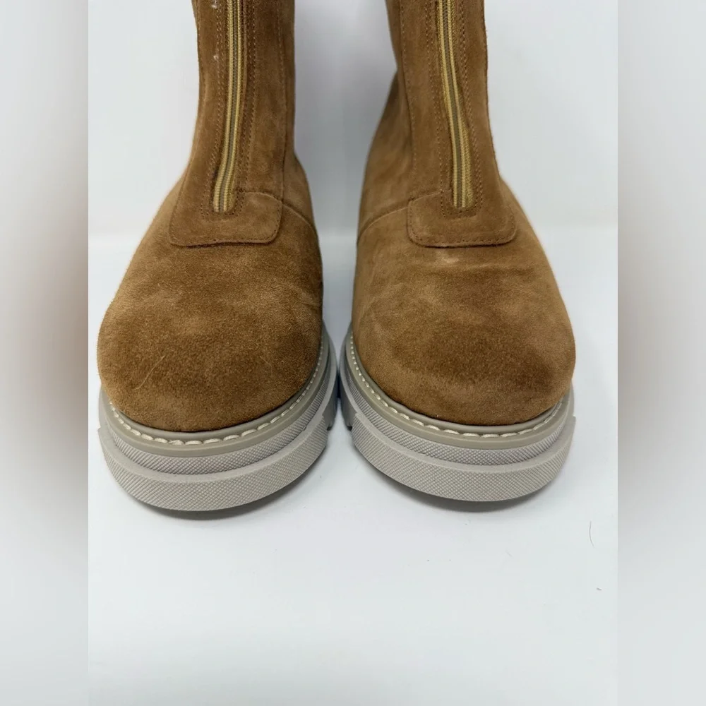 New La Canadienne Delta City Dry Zip Boots Toffee Sz 9.5