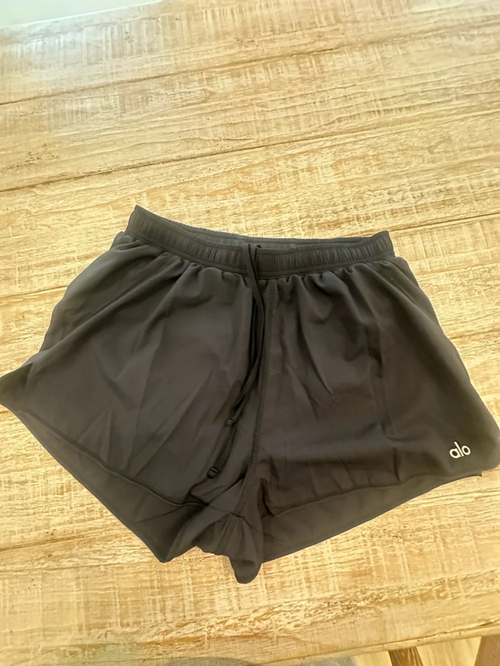 ALO Yoga Black Athletic Running Shorts