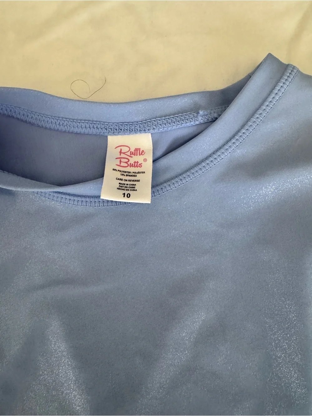 Girls' Light Blue Ruffle Rashguard