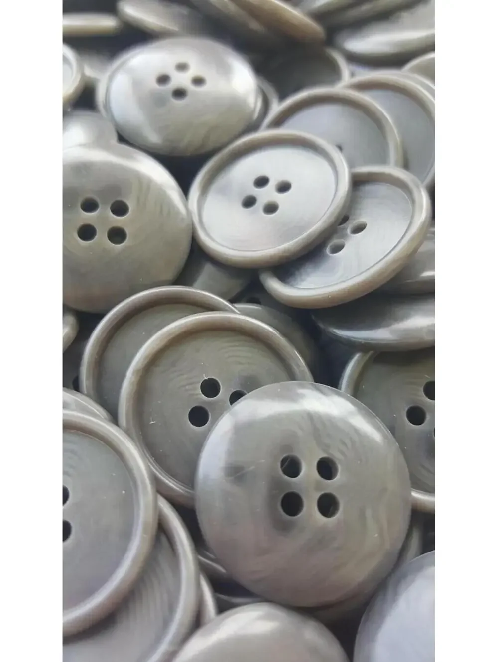 Grey Swirl Buttons, 4 Hole Sewing/Crafts Buttons 20mm - 24 Pieces (061)