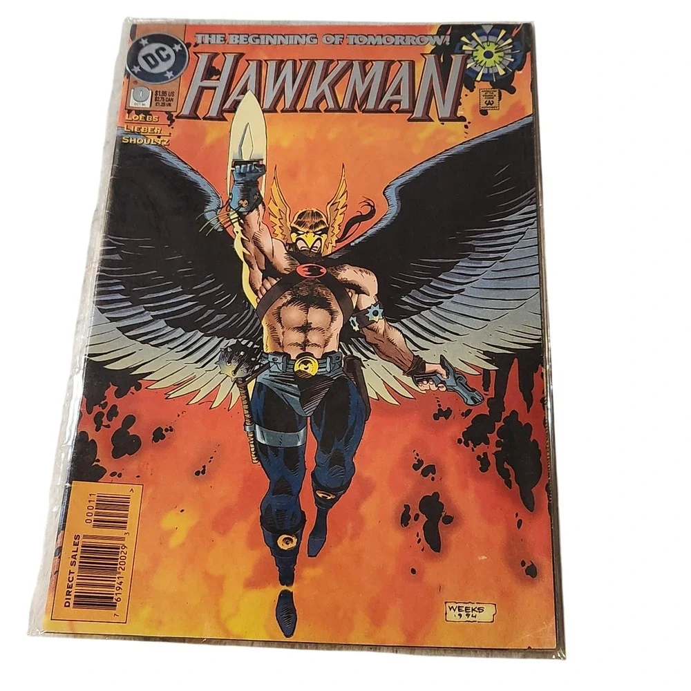 Vintage 1994 Hawkman Issue 0 DC Comic‎ The Beginning of Tomorrow Loebs Weeks