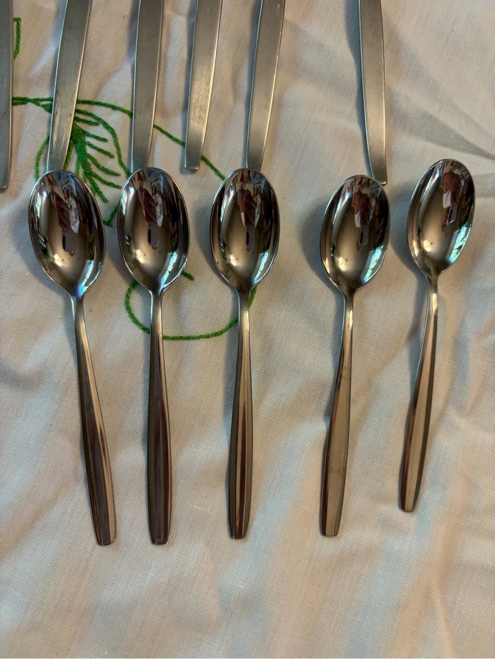 Oneida Community Vintage Frosted Cocktail Forks set of 6 with Cocktail Spoons