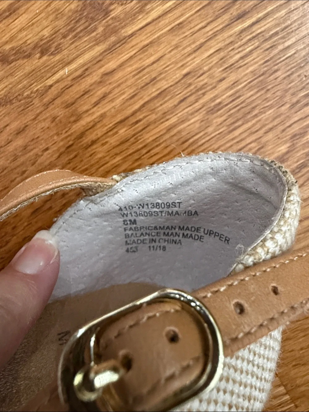 White Mountain Striped Espadrille Wedge Sandals Size 8