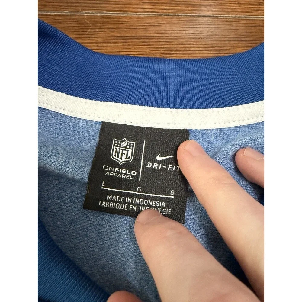 Men’s Indianapolis Colts Nike Dri Fit Size Large 1/4 Zip Blue Jacket Pullover