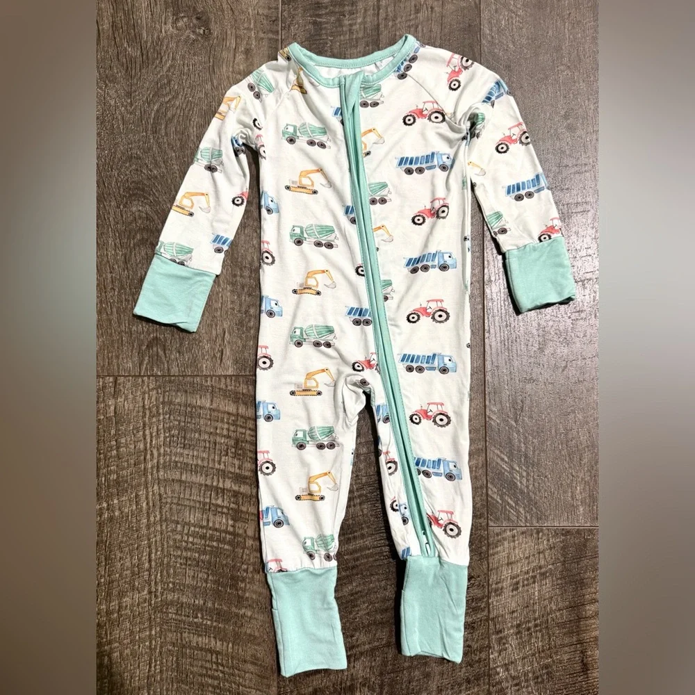 Bamboo Pajamas Excavator Sleeper 0-3m