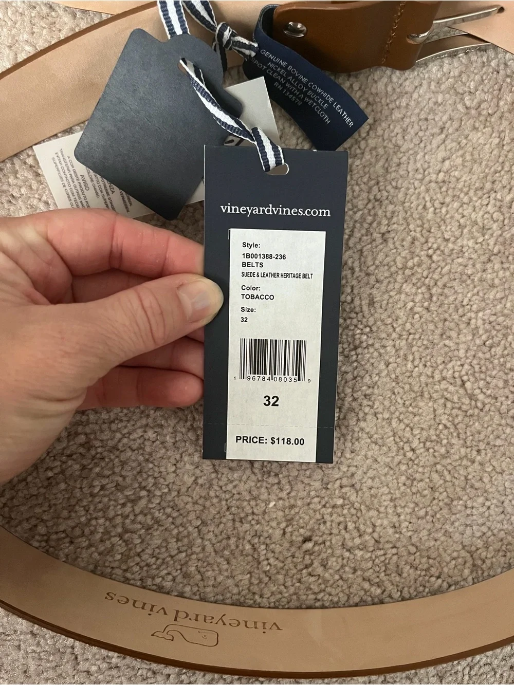Vineyard Vines timeless leather loop