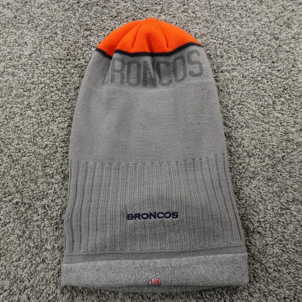 Denver Broncos Hat Mens One Size Fitted Gray‎ NFL Football Knit Beanie New Era