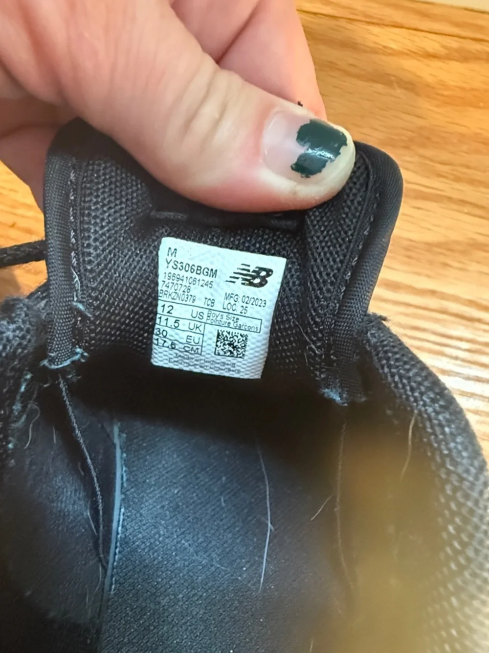 New Balance Kids Black and Gum-Trim Skate Sneakers