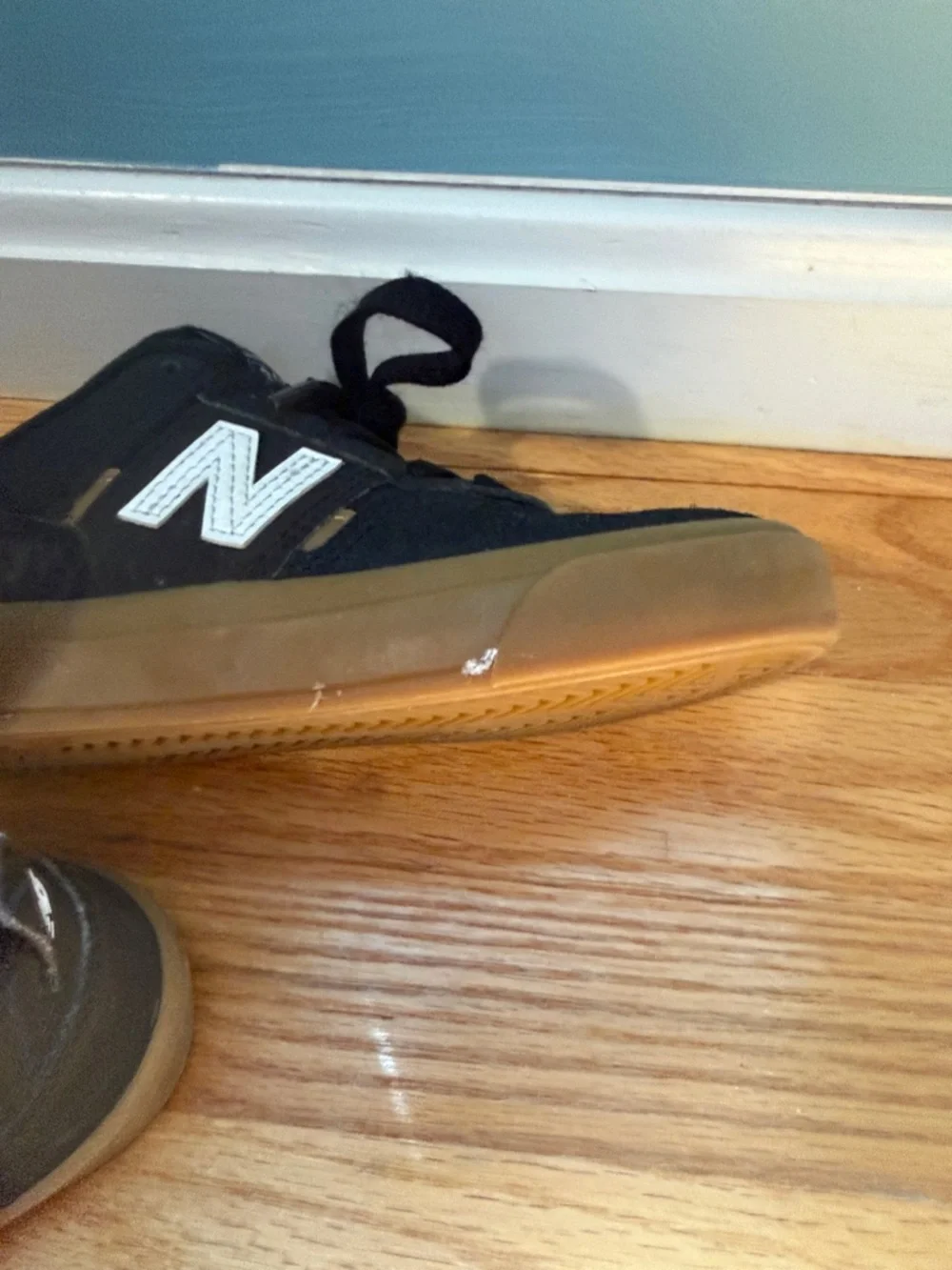 New Balance Kids Black and Gum-Trim Skate Sneakers