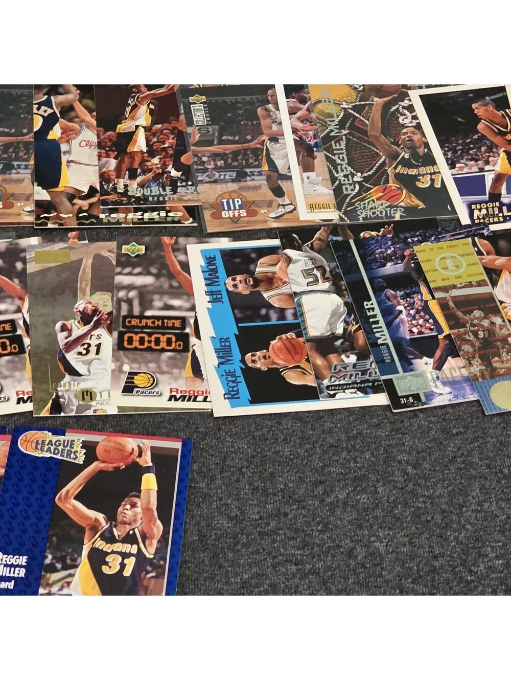 Reggie Miller Lot of 81 NBA Basketball Cards Collection - 80s-90s Base Inserts