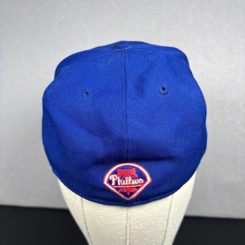 New Era Philadelphia Phillies Snapback Hat Cap Blue Red MLB Retro Size 7 59FIFTY