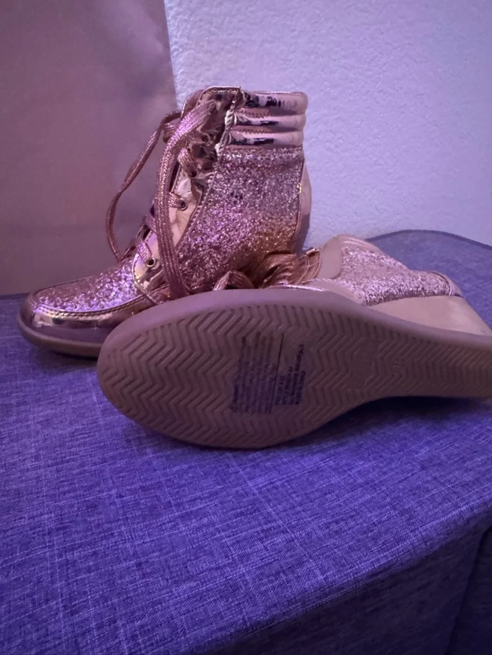 Forever 21 metallic wedge