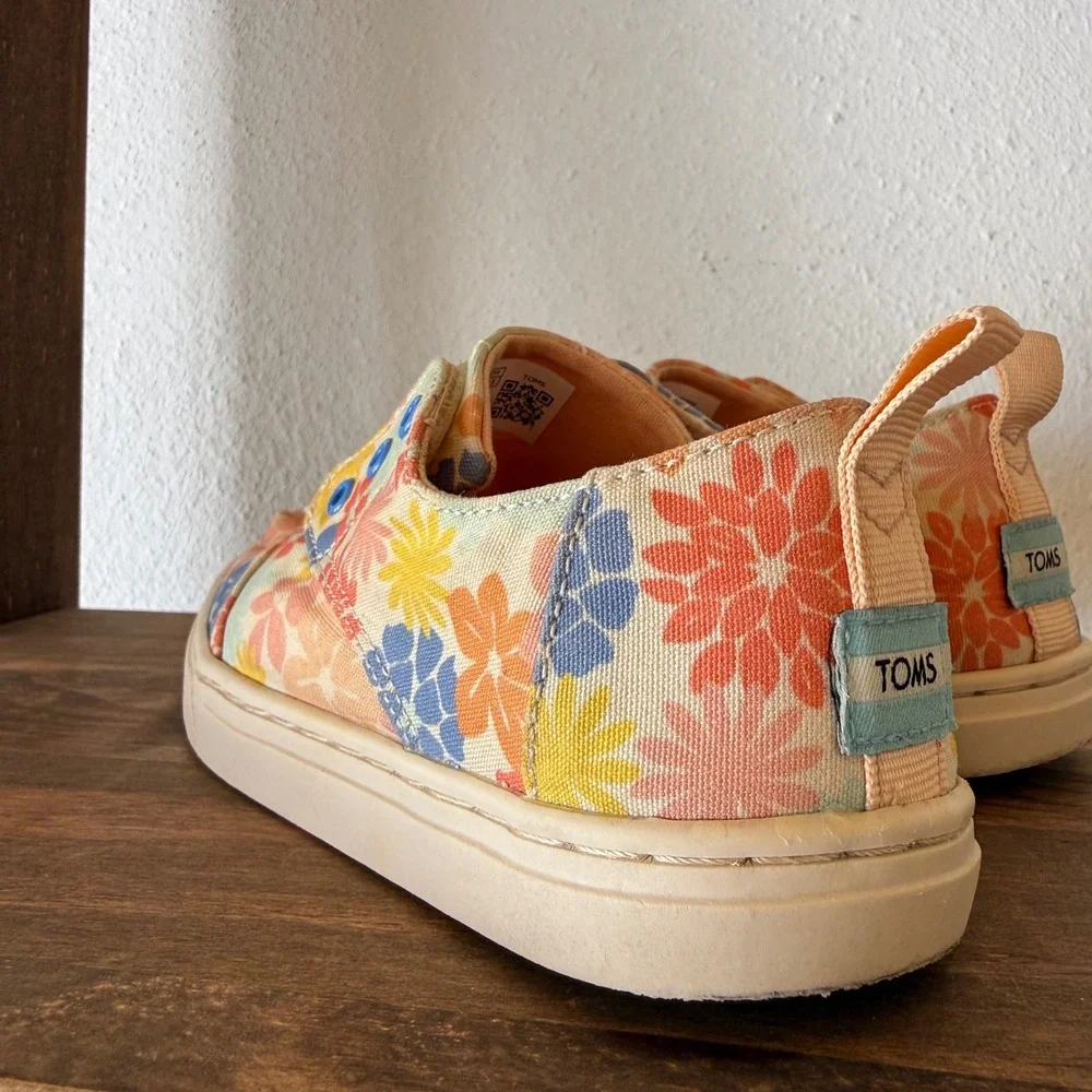 TOMS Alpargata Resident Floral Slip On Sneakers Little Kids Size 11 Canvas